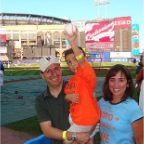 Joey holding up ball