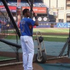 Jose Reyes warming up.